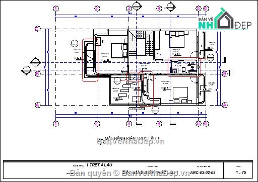 Nhà phố,2 tầng,Bản vẽ kiến trúc Nhà 2 tầng,Bản vẽ  nhà phố 2 tầng