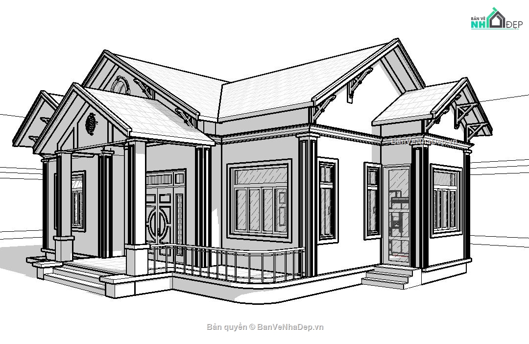 Một bản vẽ kiến trúc nhà cấp 4 từ phần mềm revit rất công nghệ, đem lại cho bạn sự thuận tiện và chính xác trong thiết kế kiến trúc của căn nhà của mình.