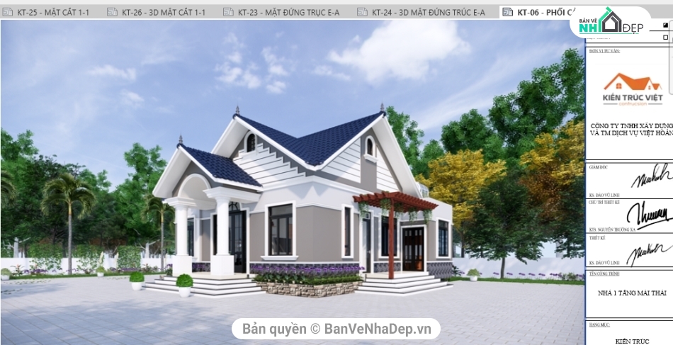 Revit biệt thự mái thái,file revit biệt thự mái thái,Bản vẽ revit biệt thự mái thái,bản vẽ revit biệt thự 1 tầng,biệt thự mái thái,biệt thư 1 tầng