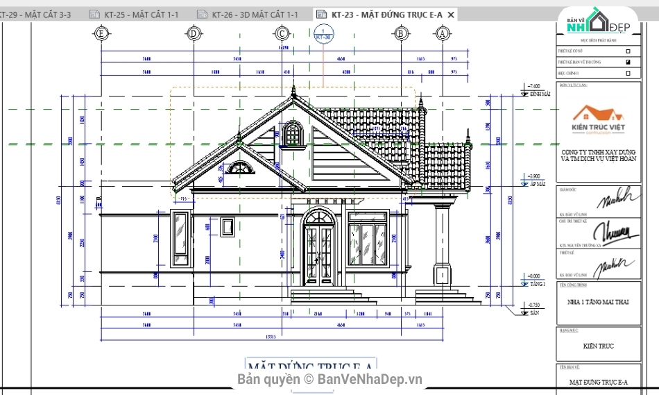 Revit biệt thự mái thái,file revit biệt thự mái thái,Bản vẽ revit biệt thự mái thái,bản vẽ revit biệt thự 1 tầng,biệt thự mái thái,biệt thư 1 tầng