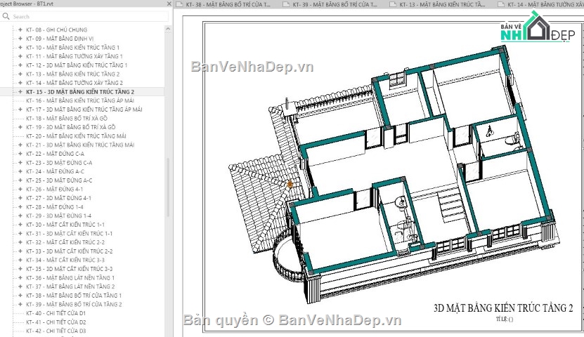 kiến trúc 2 tầng revit,revit biệt thự 2  tầng,mẫu biệt thự 2 tầng revit,biệt thự 2 tầng revit