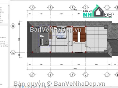 revit nhà 2 tầng,file revit nhà 2 tầng,bản vẽ revit nhà 2 tầng,revit nhà mái nhật 2 tầng