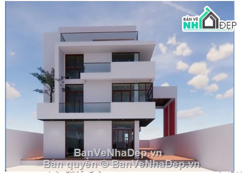 nhà phố 3 tầng,revit nhà phố 3 tầng 1 tum,file revit nhà phố 3 tầng