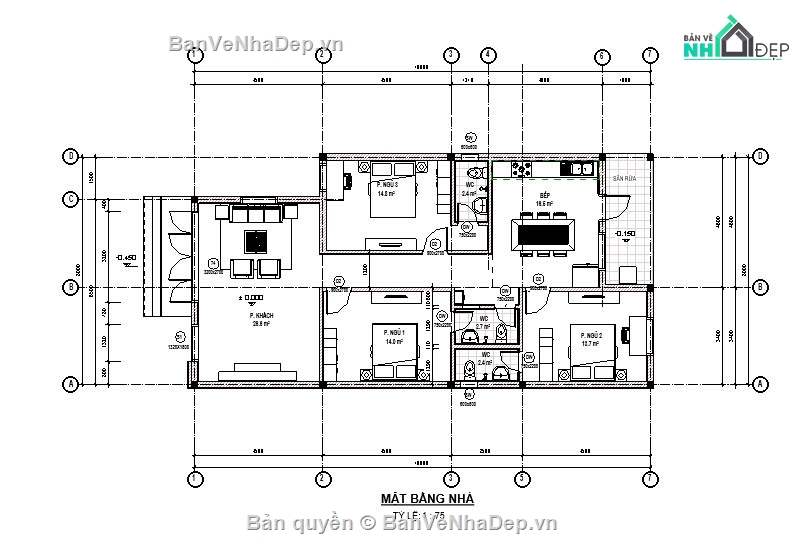 nhà vườn,nhà 1 tầng,nhà 1 tầng đẹp,nhà 1 tầng hiện đại,nhà vườn 8x16m