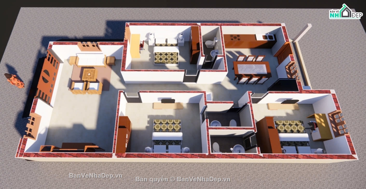 nhà vườn,nhà 1 tầng,nhà 1 tầng đẹp,nhà 1 tầng hiện đại,nhà vườn 8x16m