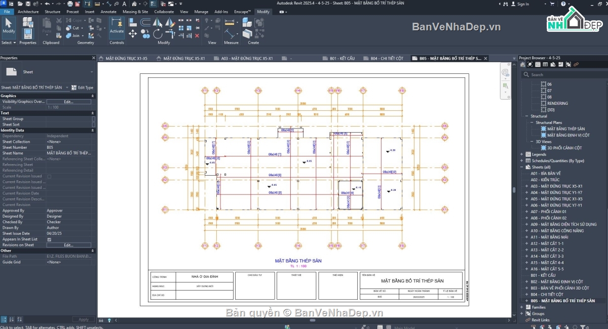 nhà vườn,bản vẽ revit biệt thự mái nhật
