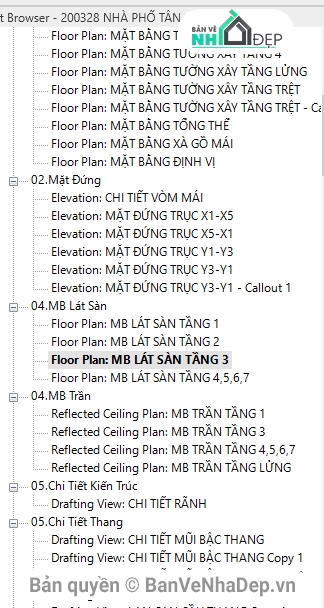 Nhà lửng,Nhà cấp 4 lửng tầng,revit nhà phố,bản vẽ revit nhà phố