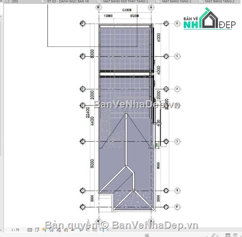 revit nhà phố,Bản vẽ nhà gác lửng,nhà phố gác lửng