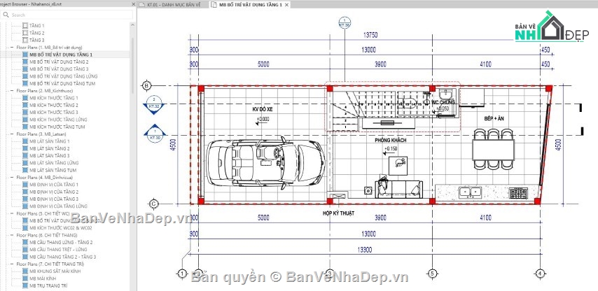 nhà phố 3 tầng revit,nhà phố 4 tầng revit,revit nhà phố 3 tầng