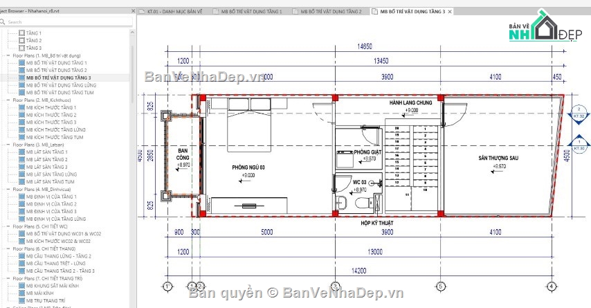 nhà phố 3 tầng revit,nhà phố 4 tầng revit,revit nhà phố 3 tầng