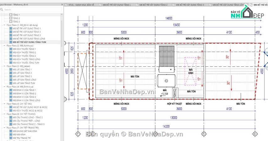 nhà phố 3 tầng revit,nhà phố 4 tầng revit,revit nhà phố 3 tầng