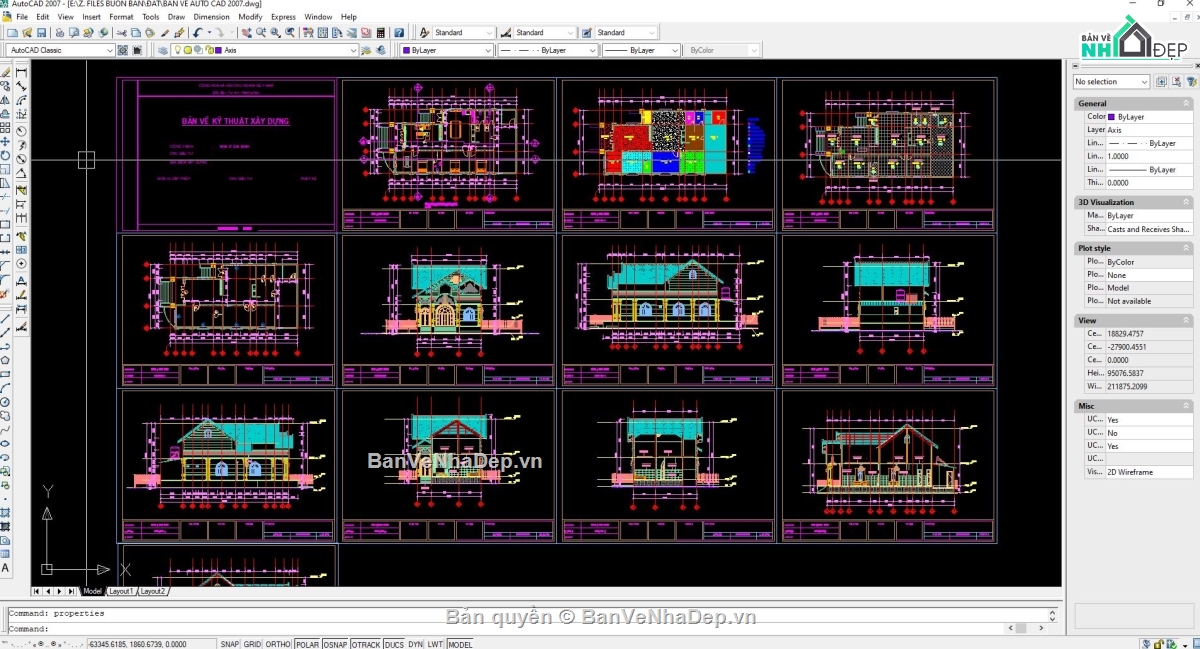 nhà cấp 4,bản vẽ revit,nhà vườn,nhà vườn mái thái