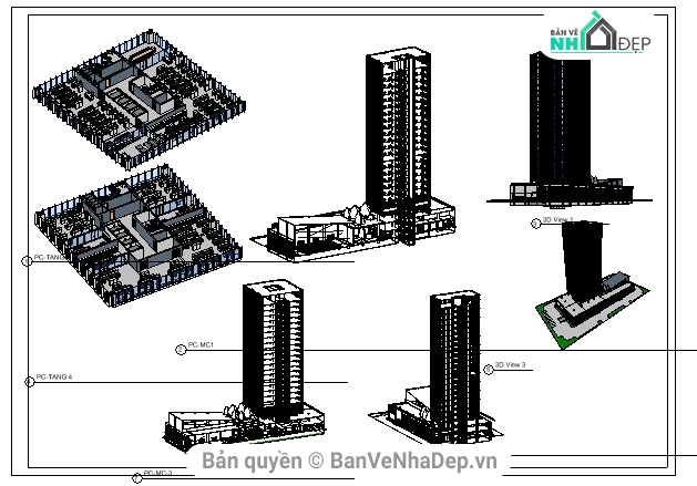 revit nhà cao tầng,revit văn phòng,revit chung cư,nhà cao tầng,nhà văn phòng,tòa nhà