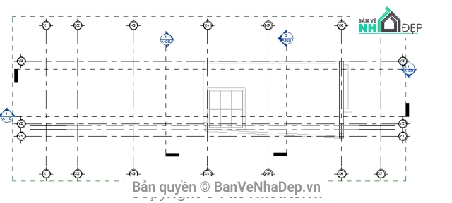 công trình nhà dân,nhà 3 tầng 4.3x22.85m,công trình revit,revit achitecture,bản vẽ revit,nhà phố 3 tầng 5.3x22.85m