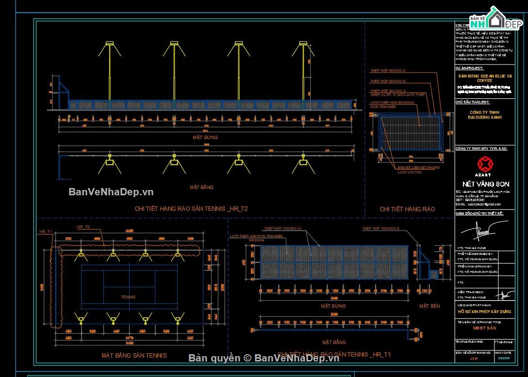 Thiết kế sân pickleball,Bản vẽ mẫu sân pickleball,Thiết kế sân tập Pickle ball