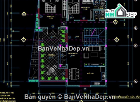biệt thự 3 tầng,biệt thự 3 tầng cad,file cad biệt thự 3 tầng