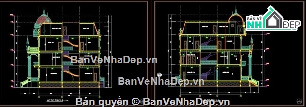 nhà phố 3 tầng,bản vẽ cad nhà phố 3 tầng đẹp,nhà phố 3 tầng cad