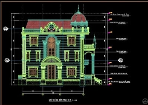 nhà phố 3 tầng,bản vẽ cad nhà phố 3 tầng đẹp,nhà phố 3 tầng cad