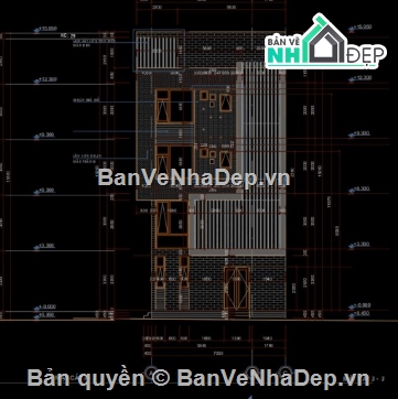 nhà 4 tầng,kiến trúc 4 tầng,cad nhà 4 tầng,nhà phố 4 tầng cad