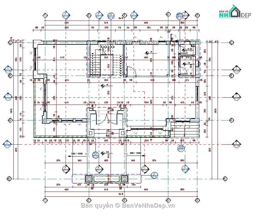 biệt thự,revit,revit biệt thự 2 tầng