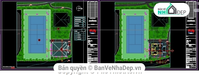 BVTC sân tập Tennis,BVTC sân tenis,bản vẽ thi công sân tenis,thiết kế thi công sân tenis