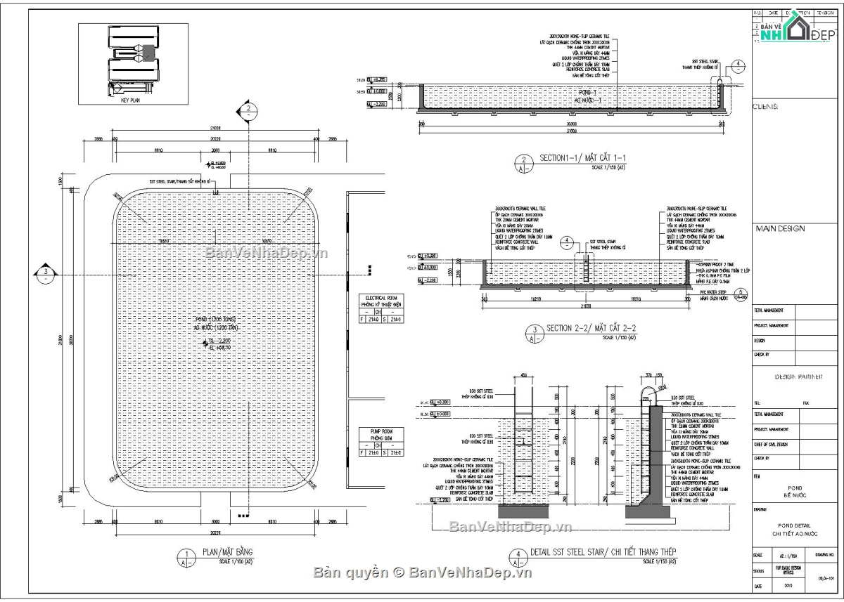 Bể nước 1500m3,Bể PCCC khu công nghiệp,Bể nước BTCT 1500m3,Bể phòng cháy chữa cháy,Bể nước kích thước 20.2x30.2m