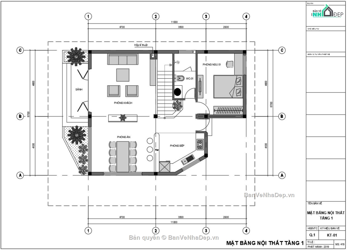 thiết kế autocad biệt thự 2 tầng,biệt thự 2 tầng mái bằng,biệt thự hiện đại 8.7x11m,bản vẽ cad biệt thự 2 tầng,Biệt thự 2 tầng hiện đại file cad