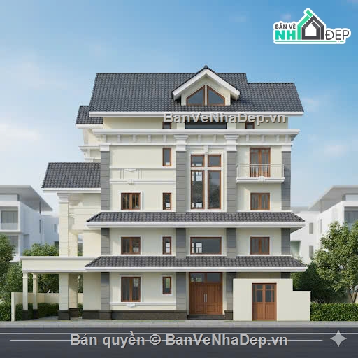 biệt thự 3 tầng,3 tầng,thiết kế biệt thự 3 tầng,bản vẽ biệt thự 3 tầng