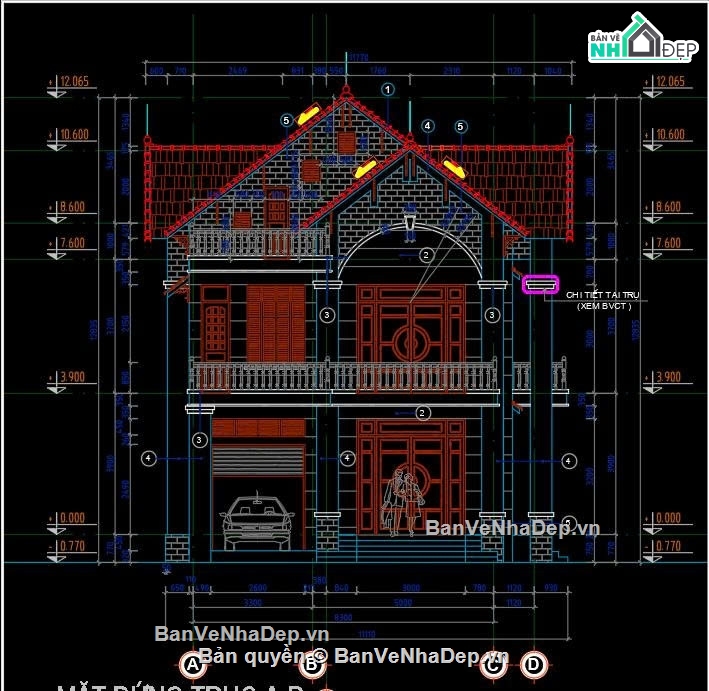 biệt thự 3 tầng,biệt thự 8.2x16m,bản vẽ biệt thự 3 tầng,thiết kế biệt thự 8.2x16,mẫu biệt thự 3 tầng