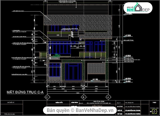 Biệt thự 3 tầng 10x17m,Biệt thự 3 tầng,bản vẽ biệt thự 3 tầng,thiết kế biệt thự 3 tầng,mẫu biệt thự 3 tầng,file cad biệt thự 3 tầng