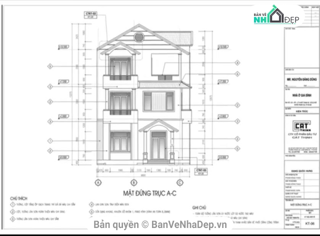 10 mẫu hồ sơ thiết kế biệt thự 3 tầng [Gồm có file cad, skechup trong từng bản vẽ]