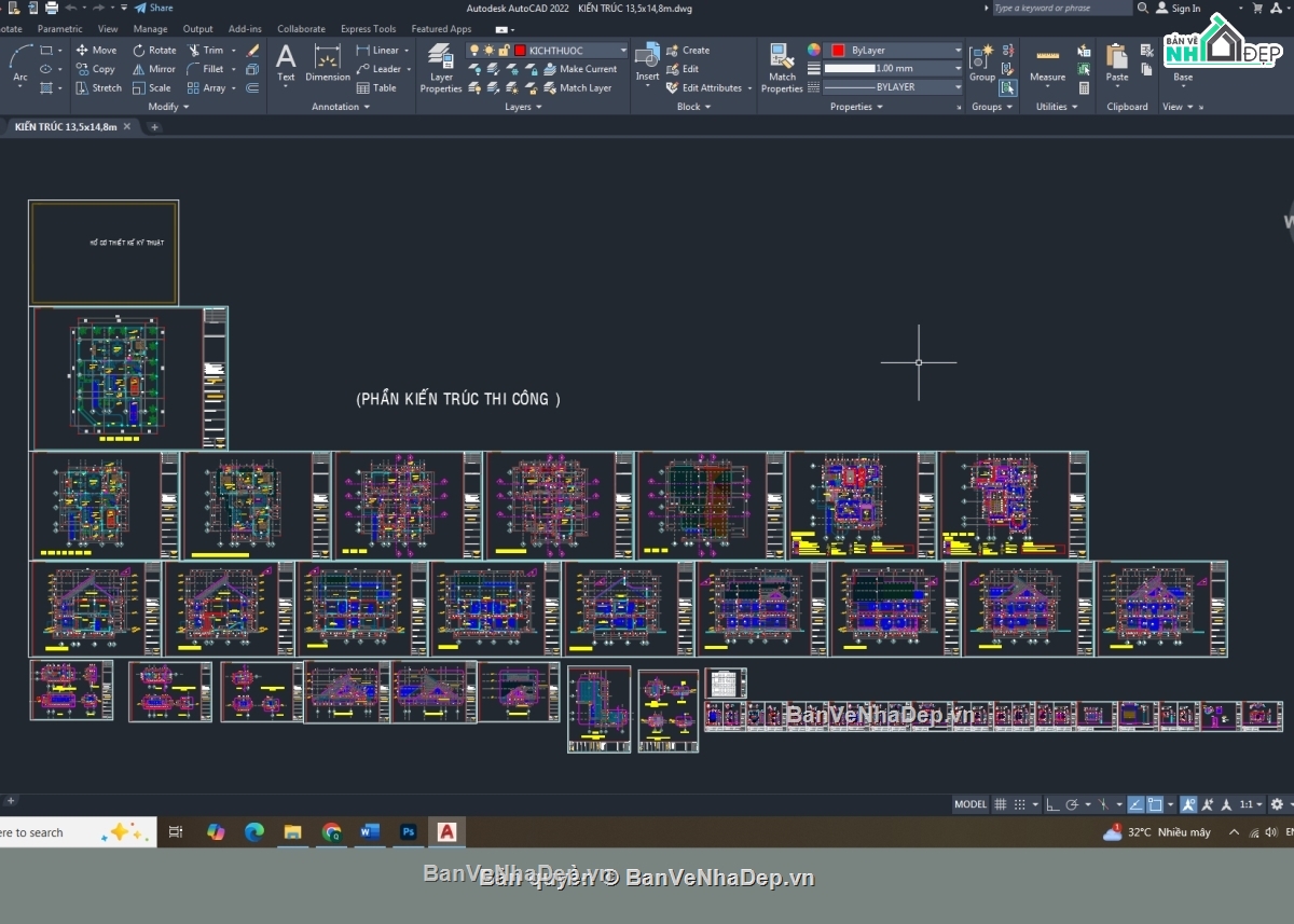 Hồ sơ thiết kế,biệt thự 2 tầng,biệt thự 2 tầng file cad,bản vẽ biệt thự 2 tầng