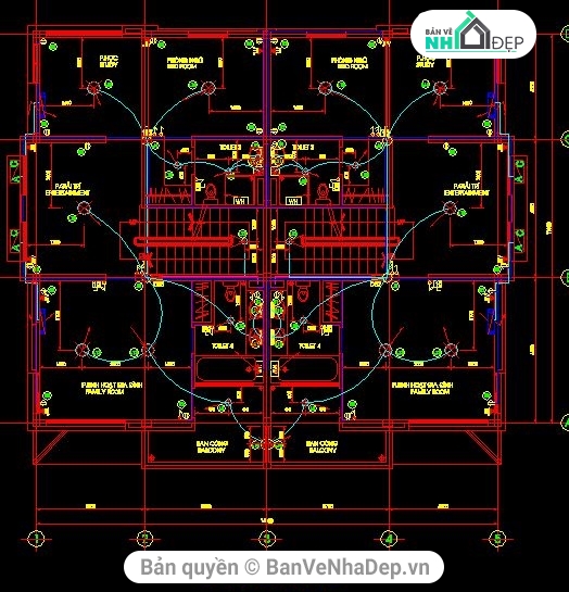 mẫu biệt thự 4 tầng,điện nước biệt thự,mẫu nhà ở khu đô thị,nhà ở Phú Mỹ Hưng