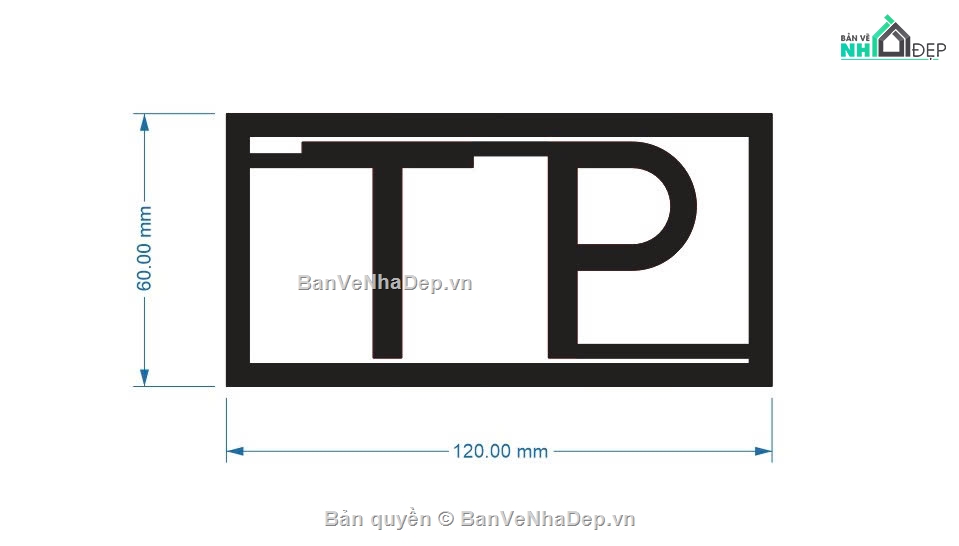 chữ TP,file dxf chữ TP,chữ TP cnc