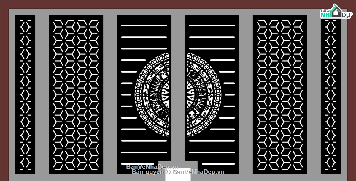 cổng 6 cánh cnc,file cnc cổng 6 cánh,cnc cổng 6 cánh