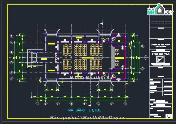 thiết kế hội trường,Bản vẽ hội trường,mặt bằng,trường,kiến trúc mặt bằng,thiết kế