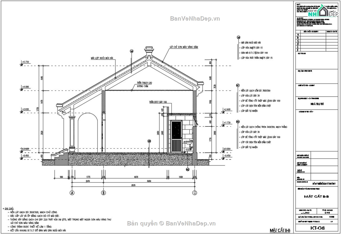 Thiết kế nhà cổ 3 gian 2 trái,Bản vẽ nhà ở trụ trì,File autocad kiến trúc nhà cổ 5 gian,Mẫu thiết kế nhà trụ trì