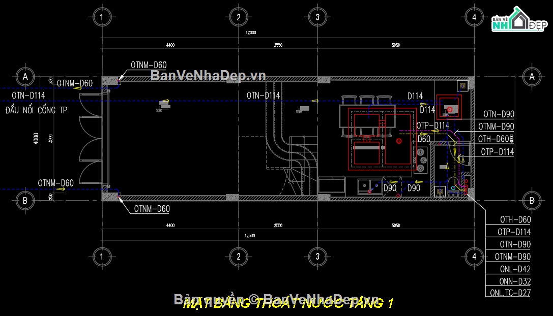 thiết kế điện nước nhà phố 4 tầng,Hệ thống ME nhà phố 4 tầng,điện nước nhà 4 tầng,ME nhà 4 tầng