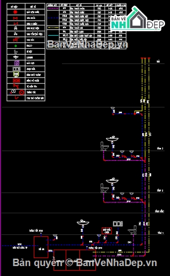 thiết kế điện nước nhà phố 4 tầng,Hệ thống ME nhà phố 4 tầng,điện nước nhà 4 tầng,ME nhà 4 tầng