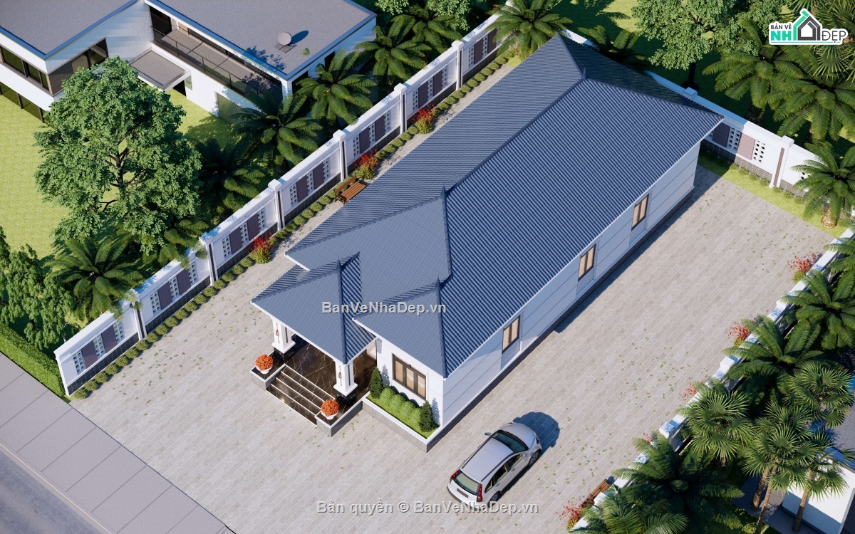 Bản vẽ thiết kế nhà,nhà 1 tầng,thiết kế nhà 1 tầng