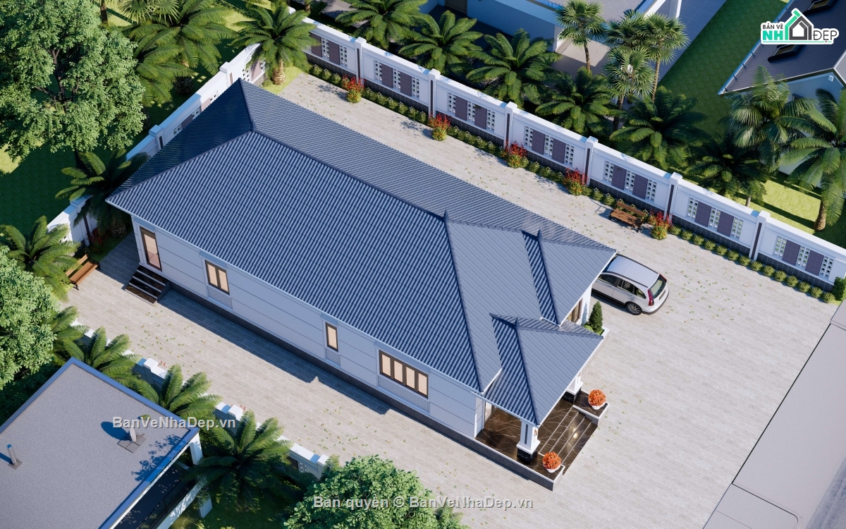 Bản vẽ thiết kế nhà,nhà 1 tầng,thiết kế nhà 1 tầng