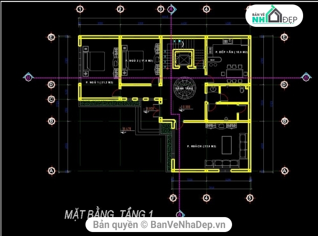 nhà 3 tầng 13.12x16.42m,file cad 3 tầng,bản vẽ nhà 3 tầng,thiết kế nhà phố 3 tầng