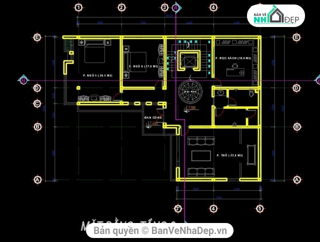 nhà 3 tầng 13.12x16.42m,file cad 3 tầng,bản vẽ nhà 3 tầng,thiết kế nhà phố 3 tầng