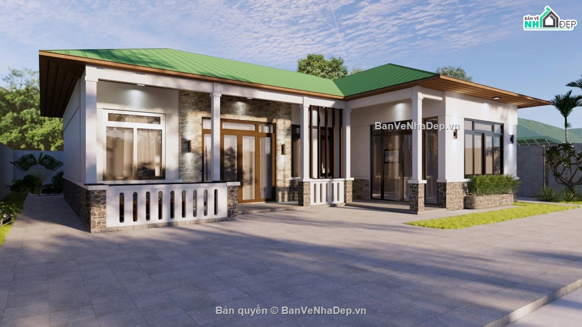 nhà cấp 4,biệt thự sân vườn,nhà mái nhật