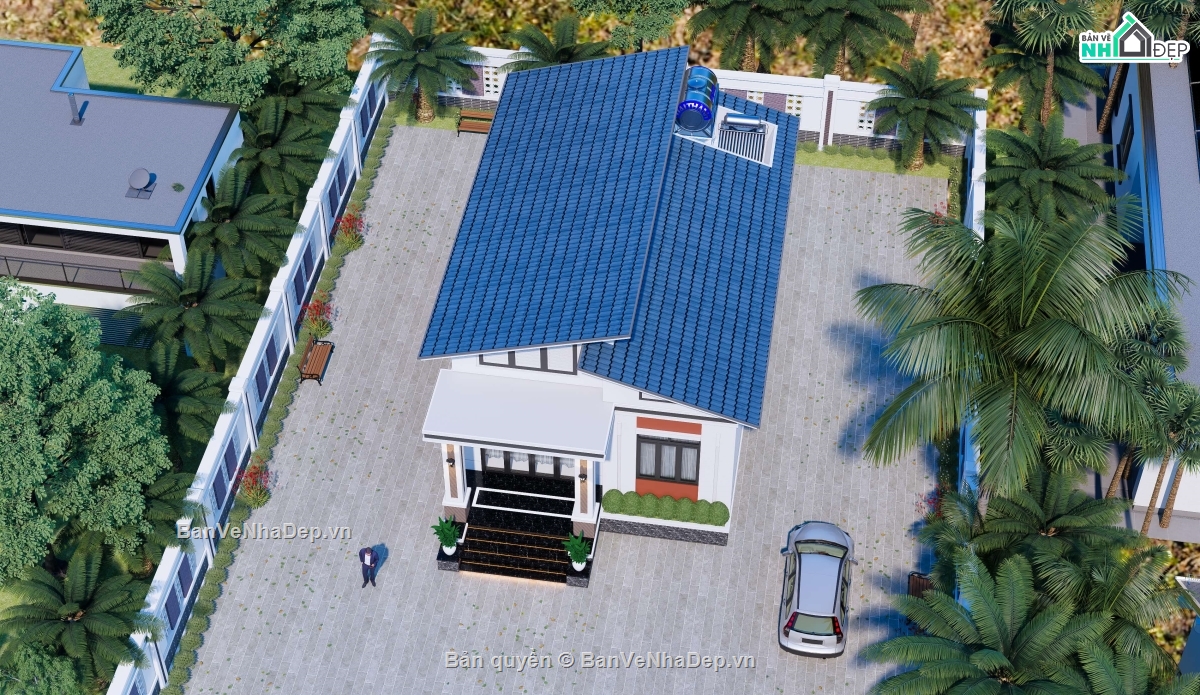 Bản vẽ thiết kế nhà cấp 4,thiết kế nhà 1 tầng,Bản vẽ nhà cấp 4