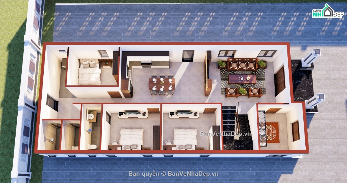 Bản vẽ thiết kế nhà,thiết kế nhà cấp 4,Bản vẽ nhà cấp 4