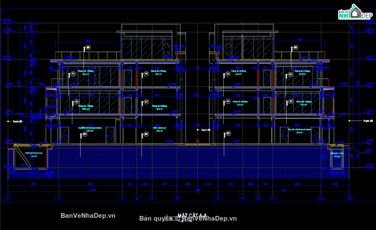 Bản vẽ thiết kế nhà hàng,nhà hàng,đầy đủ,Bản vẽ chi tiết,nhà đầy đủ chi tiết