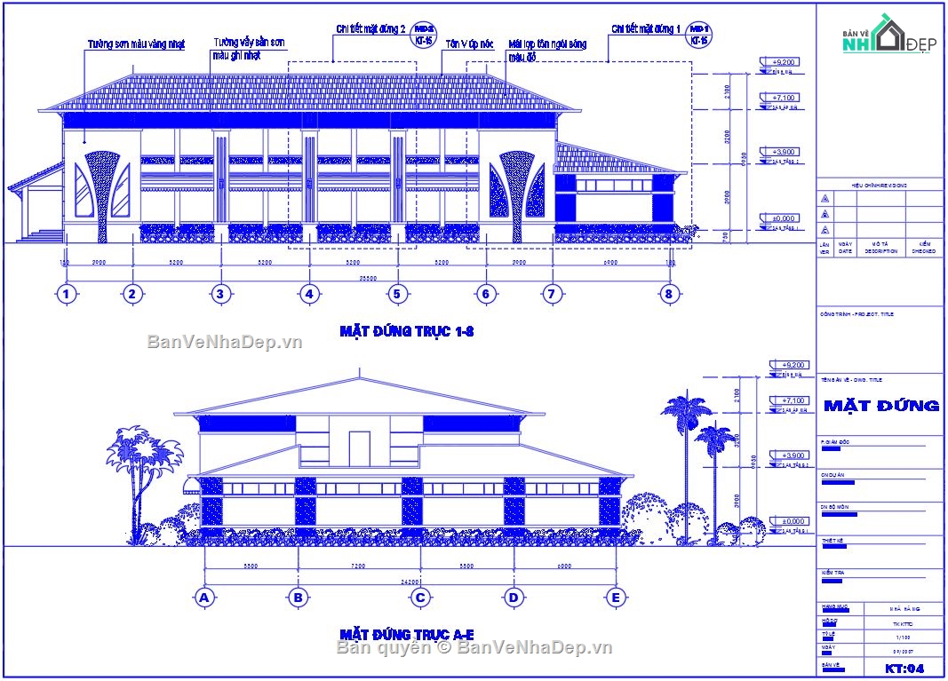 Nhà hàng lớn 2 tầng,bản vẽ thiết kế nhà hàng,File cad thiết kế nhà hàng,bản vẽ nhà hàng 2 tầng
