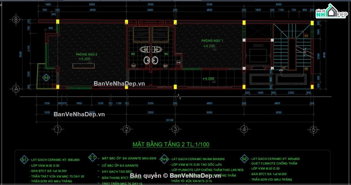 bản vẽ nhà phố 4 tầng,nhà 4 tầng 5x19m,nhà phố có thang máy,nhà mặt tiền 5m,mẫu nhà 5x19m