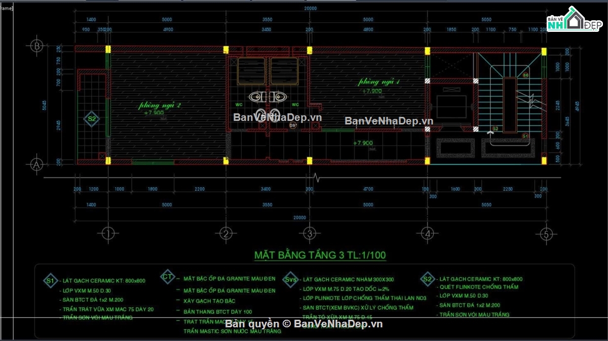 bản vẽ nhà phố 4 tầng,nhà 4 tầng 5x19m,nhà phố có thang máy,nhà mặt tiền 5m,mẫu nhà 5x19m